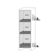 Armoire de sécurité pour batteries lithium-ion - ION-CORE-90 modèle IO90.195.060.CS.WDC - Réf 41419-047-41362 - Test résistance au feu NF EN 14470-1_1