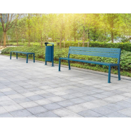 Banc public métallique Silaos® - 5 lames - avec ou sans accoudoirs - ref : 209506.Gpro_1