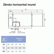 Chauffe-eau électrique Zénéo ACI Hybride horizontal mural racc. Dessous 200L - Atlantic - 155413_1