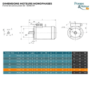Moteur électrique 220v 1,5 kW - 1500 tr/min - Condensateur permanent - Cemer MY90L4B35 - Bride B35 IP55_1