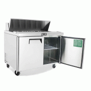 Saladette réfrigérée tropicalisée 12 GN1/6 positive avec plan de travail 2 portes 380L ATOSA_1