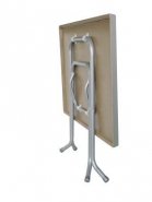 Table de terrasse pliante - imitation marbre - légère et fonctionnelle pour usage intérieur et extérieur_1