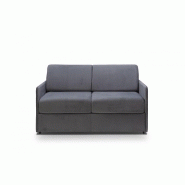 Canapé lit express Colosse - Couchage 140 cm - Matelas mémoire de forme 22 cm - Velours gris anthracite - Fabrication italienne_1