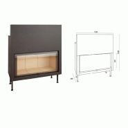 Pack insert large vision C-1150ES - porte guillotine 16kW avec kit ventilation_1