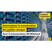 Transstockeur bacs, cartons et plateaux - SSI Miniload - simple et double mât jusqu'à 24m - 120 lignes/heure_1