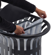 TULIPE Corbeille publique 2 x 60L à poser - Fabrication française - Matière recyclable - Optimisation de la collecte séparative_1