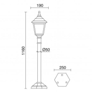 Borne classique Clic-clac 4 DOPO - IP44, E27, 42W max, blanc - Éclairage extérieur_1