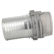 Demi-raccord symétrique avec verrou - DN 100 mm - Embout annelé Ø 102 mm - Alu_1