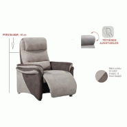 FAUTEUIL RELAX ÉLECTRIQUE ZILIA MICROFIBRE MASTIC / BRUN TAUPE_1