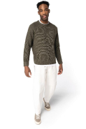 Pull écoresponsable homme à grosses mailles - Native Spirit - Réf: NS911 - Coton biologique et polyester recyclé_1
