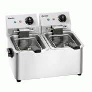 Friteuse électrique à poser SNACK II - 2 cuves - 2 x 4 L | Bartscher_1