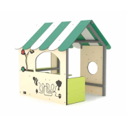 Maisonnette carotte - LD1VC2000 - Cabane de jeu pour enfants en inox et HPL - Capacité 12 personnes_1