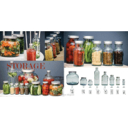 Pot gamme storage 250 grammes avec couvercle inox haut. 13,5 cm