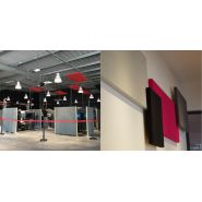 Quatuor - absorbeur de bruit - lina - tissu en lin - panneaux acoustiques enveloppés_1