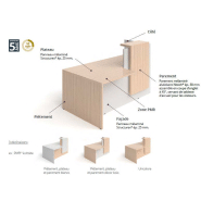 Banque d'accueil 50-50 - PMR - 180 cm - Fabrication française - Garantie 5 ans_1