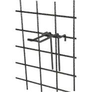 Broche double fil L10cm - Gris martelé - Paquet de 20 - Pour grille - Ø 4mm_1