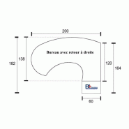 Bureau avec convivialité et caisson ROCK 3 - Mobel Linea - Argent Ral 9006, 200, Blanc, Droite, 3 tiroirs_1