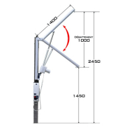 Lève-personne mural Archimède LMP01 - transfert des personnes handicapées lourdes du lit au fauteuil roulant ou à la toilette_1