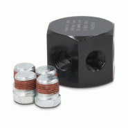 A66, 6 Port, Hexagon Hydraulic Manifold, 58 mm Long_1