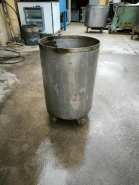 Cuve en acier inoxydable de 220 litres avec roues - référence : c13418_1