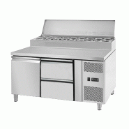 Saladette réfrigérée à capot - 1 porte GN 1/1, 2 tiroirs avec 7 bacs GN 1/3_1