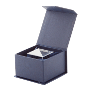 Cube en verre - Transparent - Livré dans boîte cadeau bleue - Poids 208,33 gr_1