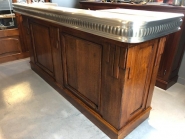 Comptoir n°108 - Chêne massif avec dessus en étain alimentaire - 2,24m de longueur_1