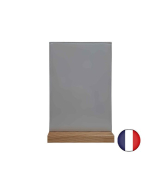 Porte menu de table en bois - Dimensions 21 x 6,5 x 2,4 cm avec plexi A4 - Lot de 2 - Référence : PFN57PIN-PLEXIA4_1