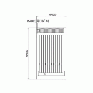 Grill à gaz à pierre de lave - 5,5 kW - Grille inclinable - Soubassement avec 1 porte inclus  - Mario 600 |GGM -GLGK46-E-UBK46-E_1