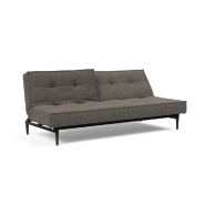 Canapé-lit convertible Innovation Living Splitback Styletto - 115x210 cm - Pieds chêne noir - Tissu Flashtex Dark Grey_1