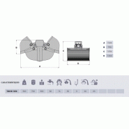 Bennes preneuses pour pelles TCB1250 HD - Intermercato - Ouverture 1,94 m - Poids 560 kg_1