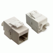 ROLINE Keystone Cat.6A (Classe EA)non blindé, sans outil, SLIM, extra-court, blanc_1