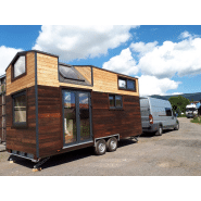 Tiny house Lugano Quadrapol 19,5 m² - avec mezzanine, toit en bac acier et cuisine en chêne massif_1