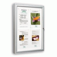 Vitrine classique sur pieds - verre sécurisé - cadre aluminium 58mm - anodisé ou peint RAL_1