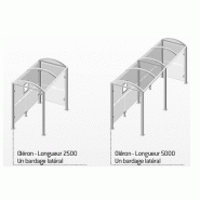 ABRI BUS OLÉRON / STRUCTURE EN ACIER / BARDAGE EN VERRE TREMPÉ / AVEC BANQUETTE / 250 X 156 CM_1