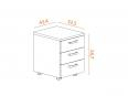 Caisson mobile 3 tiroirs COVER - Deskissimo_1