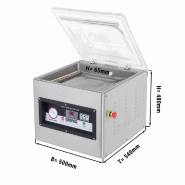 Machine de mise sous vide à cloche 20 m3/h - Largeur de scellage 390 mm_1