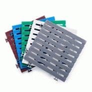 Pack 50 dalles caillebotis antidérapants - 30 x 30 cm - Blanc - PVC étanche pour milieux humides - 4,5 m²_1