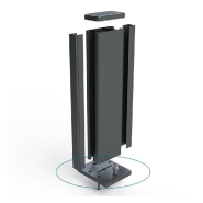 Platine poteau aluminium - platpotalu - pour fixation de clôture sur muret - robuste et légère_1