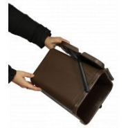 Bio-seau composteur 10L - 24.5x25.5x30 cm - Polypropylène marron avec couvercle aéré et poignée pliante_1