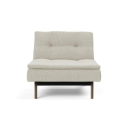 Fauteuil design Dublexo Eik convertible lit 90x115 cm - pieds chêne fumé - tissu Mixed Dance naturel_1