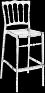 Lot de 4 Chaises de bar - Polycarbonate Transparente - NAPOLEON « Opéra »_1