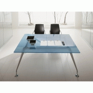Bureau de direction ENOSI LAS avec retour sur meuble de rangement et table triangulaire - L 200 x 235 cm_1