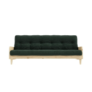 Canapé 3 places convertible Indie - style scandinave - futon algue - couchage 130 x 190 cm - Karup_1