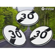 Panneau d'interdiction B33 - Fin de limitation de vitesse - Personnalisable - WP Signalisation_1