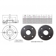 SIBPC4T1521X8 - Lot de 8 brides de plancher PRO filetées en acier - Qualité plomberie - 15x21_1
