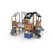 Structure multi-jeux 3 à 5 ans - UniMini Edmund - 8057449 - Hags - Poteaux bois et panneaux HPL_1