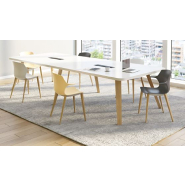 Table de réunion résistante et stable avec piètement incliné - ALTITUDE - 3 modèles de plateaux_1