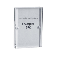 Cadre transparent magnétique en PMMA A8 52x74mm - lot de 3 - pour affichage prix en vitrine_1