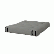 Canapé futon convertible HIPPO SOFA - gris - matelas 140x200 cm - design et fonctionnel_1